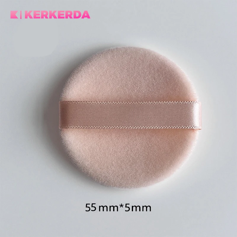 

4Pcs Round Flocking Cosmetic Puff 5.5cm Mini Makeup Cosmetic Sponge For Facial Face Foundation Powder Puff Washable Soft Cotton