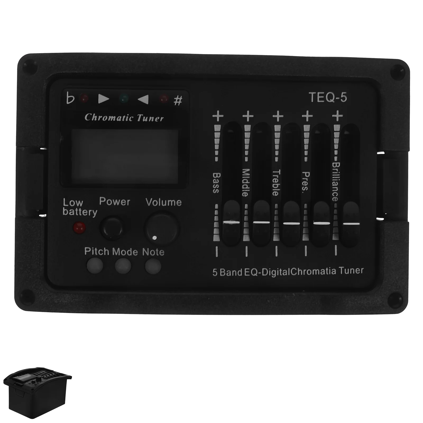 Pre-Amp Band EQ Equalizer Pickup Electric Acoustic Guitar Tuner with Volume Control Presence Control Treble Control
Pre-Amp Band EQ Equalizer Pickup Electric Acoustic Guitar Tuner with Volume Control Presence Control Treble Control