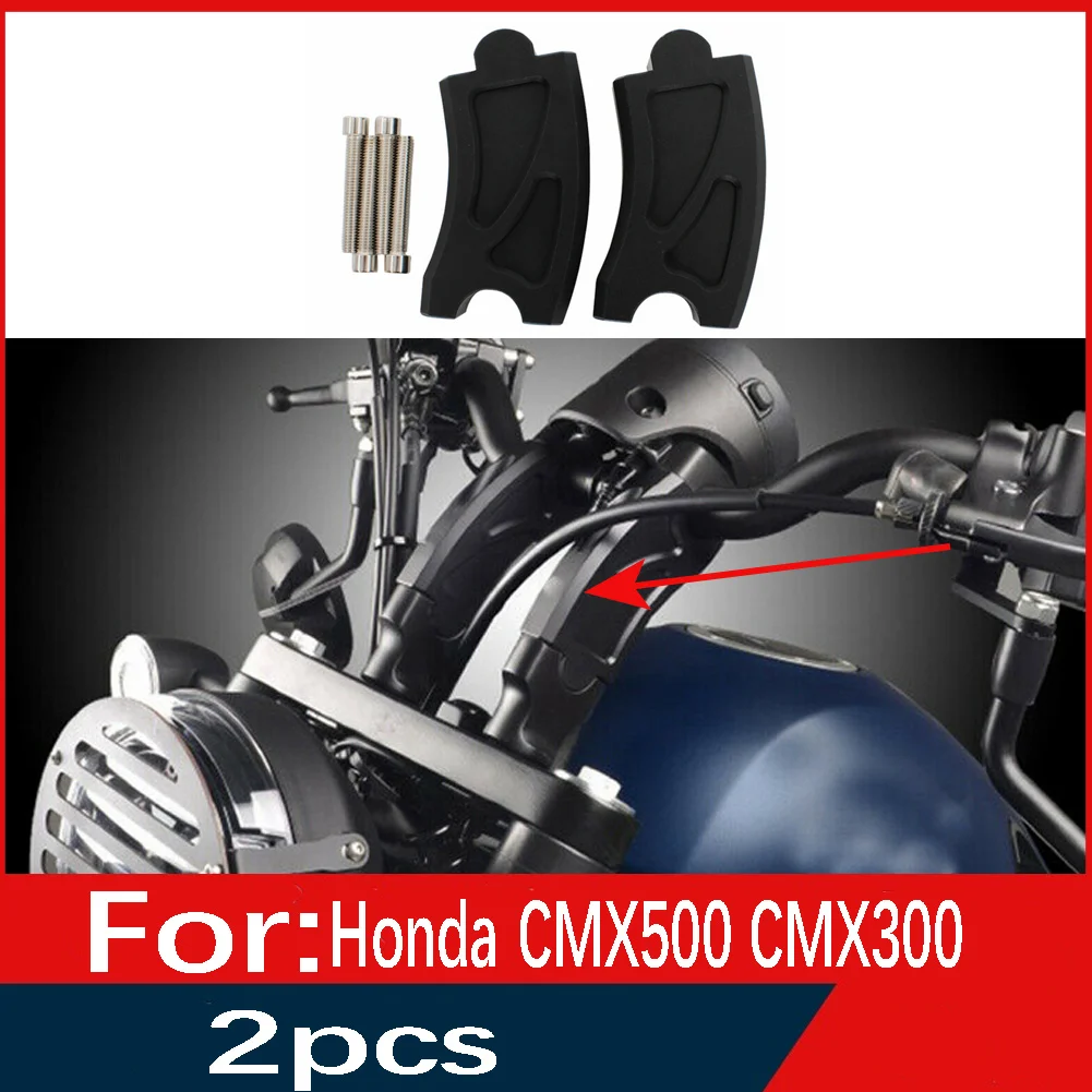 2Pcs Motorcycle Aluminum Handlebar Risers Handle Bar Lift Clamp Adapters for Honda Rebel CMX 500 300 CMX500 CMX300 Black
2Pcs Motorcycle Aluminum Handlebar Risers Handle Bar Lift Clamp Adapters for Honda Rebel CMX 500 300 CMX500 CMX300 Black