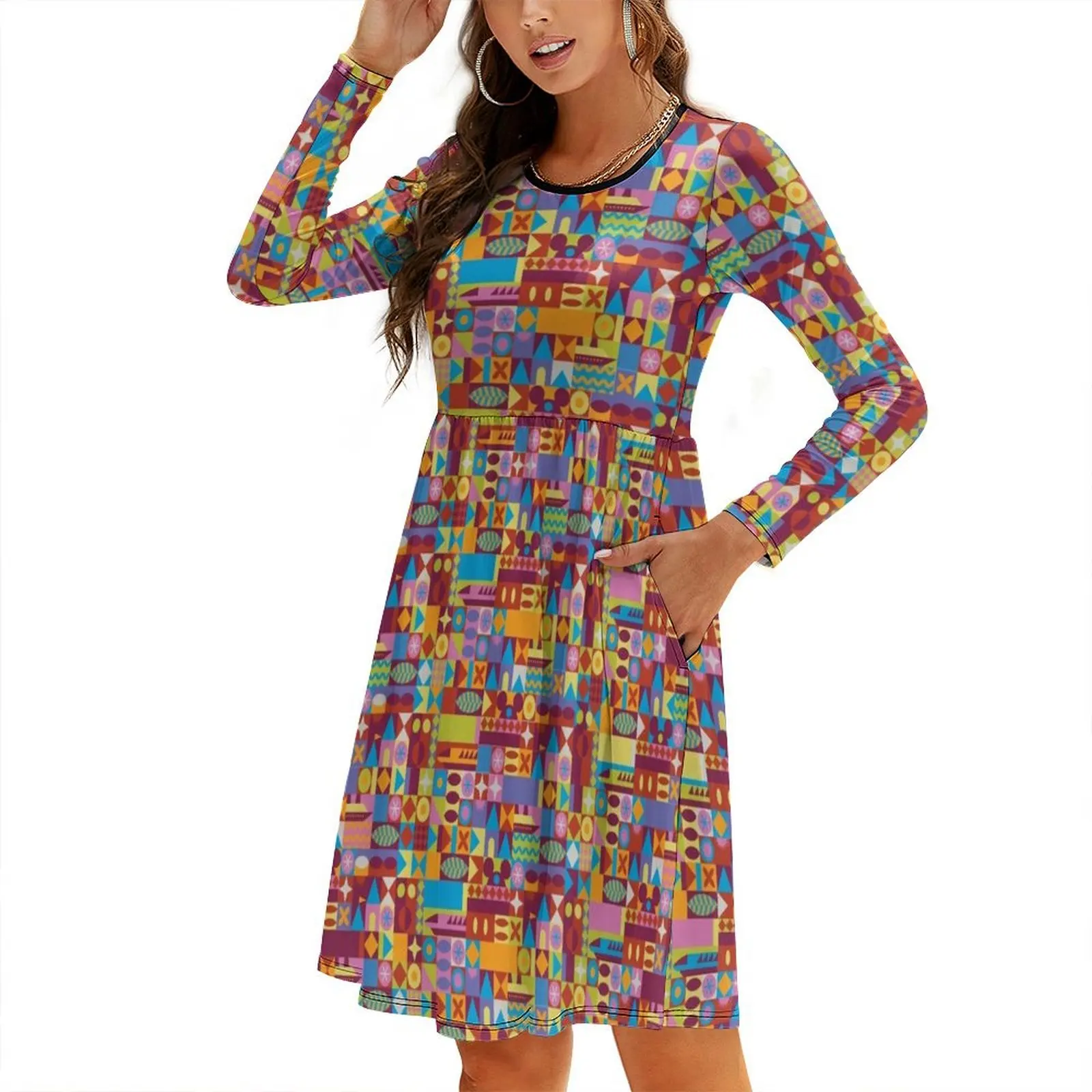 Retro Color Blocks Round Neck Baggy Dress elegant party dress for women 2024 Women's summer skirt sensual sexy dress for women
Retro Color Blocks Round Neck Baggy Dress elegant party dress for women 2024 Women's summer skirt sensual sexy dress for women
