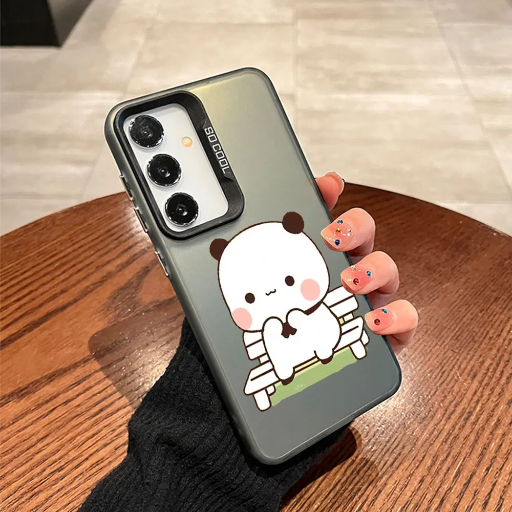 Cute Bubududu Panda Couple Phone Case for Samsung Galaxy S22 S23 S24 S25 Ultra S20 Plus S21FE 5G Shockproof Covers Lovers Fundas Cute Bubududu Panda Couple Phone Case for Samsung Galaxy S22 S23 S24 S25 Ultra S20 Plus S21FE 5G Shockproof Covers Lovers Fundas