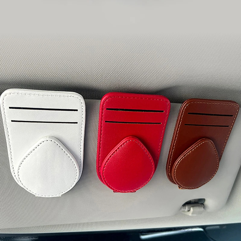 Car Leather Sun Visor Glasses Case Holder Portable Sunglasses Clip Mount Multifunction Clip Auto Interior Accessories Woman
Car Leather Sun Visor Glasses Case Holder Portable Sunglasses Clip Mount Multifunction Clip Auto Interior Accessories Woman