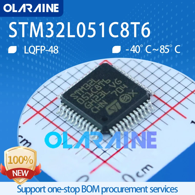 

1-10Pcs STM32L051C8T6 LQFP-48 64 kB SMD 8 kB ARM Cortex M0+ 32 bit microcontroller MCU 32 MHz 3.6 V