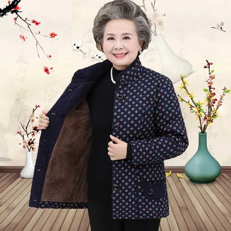 Elderly People Winter Coat Add Velvet Cotton Padded Jacket 60-80 Years Old Grandma Warm Jacket Middle-aged Mother Outerwear 5XL
Elderly People Winter Coat Add Velvet Cotton Padded Jacket 60-80 Years Old Grandma Warm Jacket Middle-aged Mother Outerwear 5XL