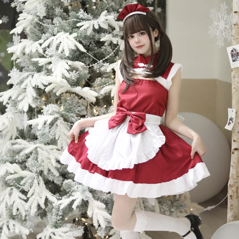 Christmas Cosplay Costumes Bow Kawaii Lolita Sexy Wine Red Maid Outfit Furry Anime Dress Xmas Gift Party Costume Plus SizeS- 5XL
Christmas Cosplay Costumes Bow Kawaii Lolita Sexy Wine Red Maid Outfit Furry Anime Dress Xmas Gift Party Costume Plus SizeS- 5XL