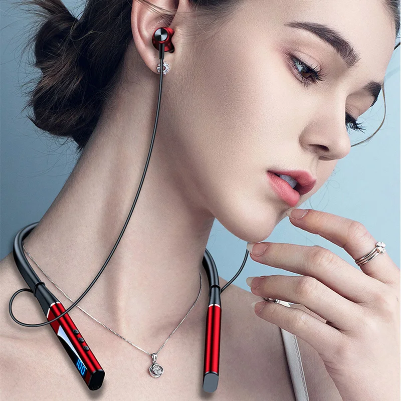 Wireless Headphones Neckband Bluetooth Earphone With Microphone Sport Sweatproof Headset HD Bass Support Sd Card For Android IOS
Wireless Headphones Neckband Bluetooth Earphone With Microphone Sport Sweatproof Headset HD Bass Support Sd Card For Android IOS