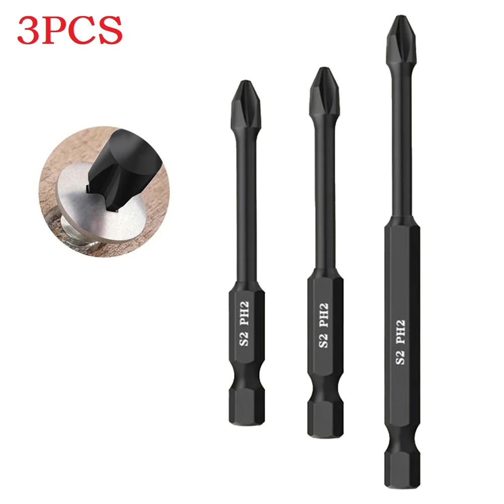 3pcs Magnetic Cross Screwdriver PH2 Batch Head 65/70/90mm Drill Bit For Electric Strong Impact Drill Power Tools Accessories
3pcs Magnetic Cross Screwdriver PH2 Batch Head 65/70/90mm Drill Bit For Electric Strong Impact Drill Power Tools Accessories