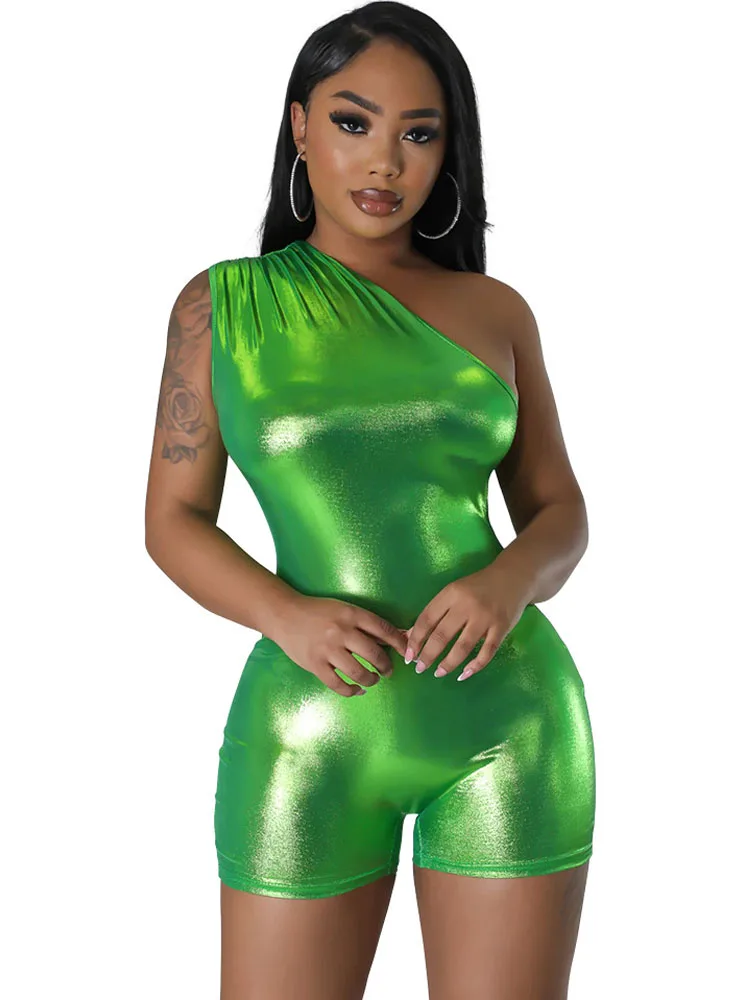 One Shoulder Playsuits Silver Jumpsuit Nightclub One Piece Outfits Women Club Wear Rompers Party Sexy Bodycon Jumpsuits Shorts
One Shoulder Playsuits Silver Jumpsuit Nightclub One Piece Outfits Women Club Wear Rompers Party Sexy Bodycon Jumpsuits Shorts