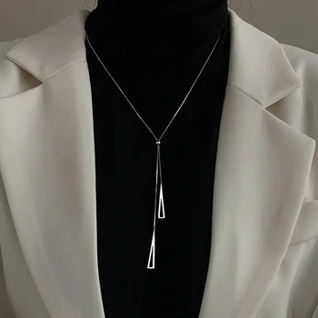 O Colar e Anel de Guitarra Rock Fashion: Um Presente Elegante e Descolado para Homens e Mulheres 8 2023 Popular Geometric Sweater Box Chain Female Long Necklace For Women Adjustable Fine Jewelry Wedding Party Birthday Gift