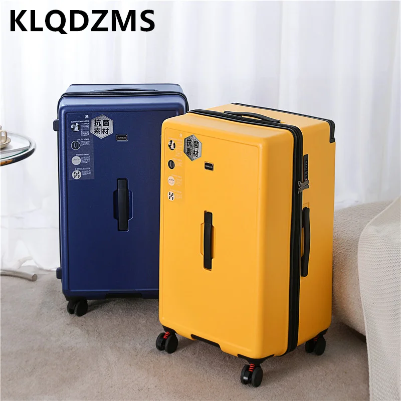 

KLQDZMS ученическая стандартная утолщенная Дамская коробочка с паролем, 26 дюймов 28 дюймов 30 дюймов, Большая вместительная тележка, мужская дорожная сумка, вращающийся чемодан