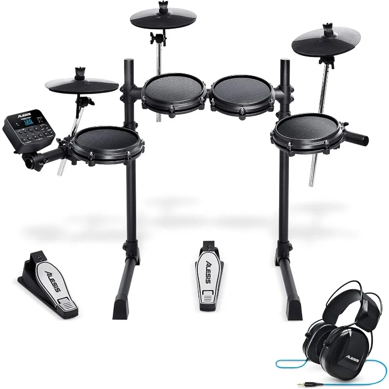 Alesis Turbo Mesh Kit + DRP100 – Seven Piece Mesh Electric Drum Set With 100+ Sounds and Extreme Audio-Isolation Electronic
Alesis Turbo Mesh Kit + DRP100 – Seven Piece Mesh Electric Drum Set With 100+ Sounds and Extreme Audio-Isolation Electronic