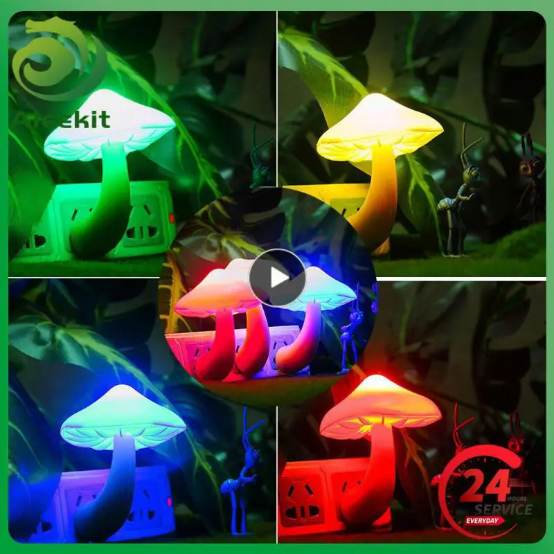 

Worm Mushroom Lamp Plug-in Light Control Night Light Wholesale Yellow Light Worm Mushroom Light Control Night Light Home Decor