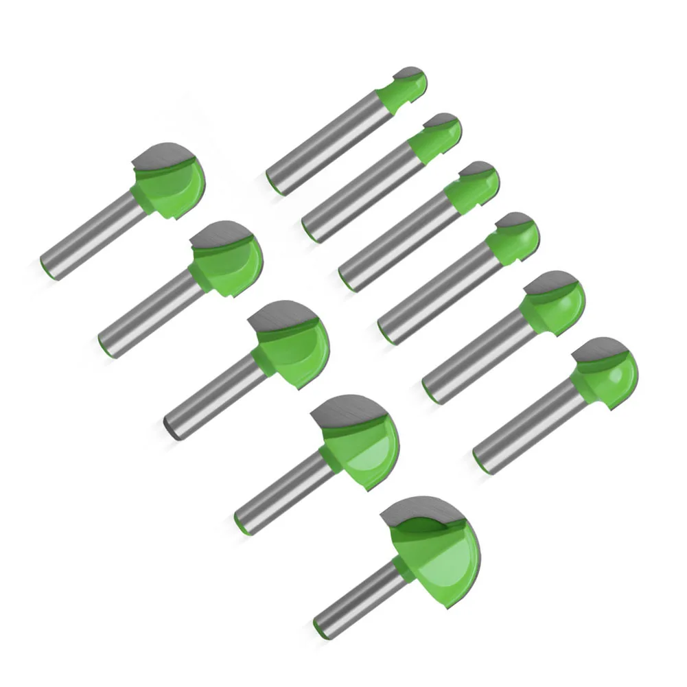 Woodworking Tools 11pc Set 8mm Shank Ball Nose End Mill Round Nose Cove Milling Cutter Router Bits For Wood Radius Core Box MDF
Woodworking Tools 11pc Set 8mm Shank Ball Nose End Mill Round Nose Cove Milling Cutter Router Bits For Wood Radius Core Box MDF