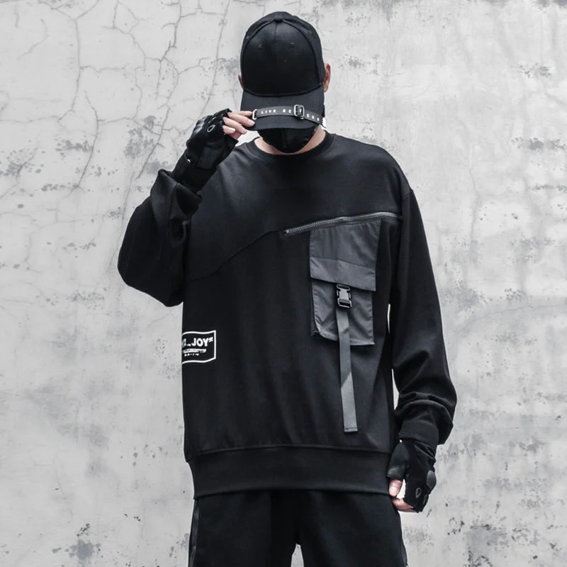 Mens Zipper Pocket Cargo Sweatshirt Hip Hop Techwear Tracksuit Streetwear Harajuku Pullover Hoodie Male
Mens Zipper Pocket Cargo Sweatshirt Hip Hop Techwear Tracksuit Streetwear Harajuku Pullover Hoodie Male
