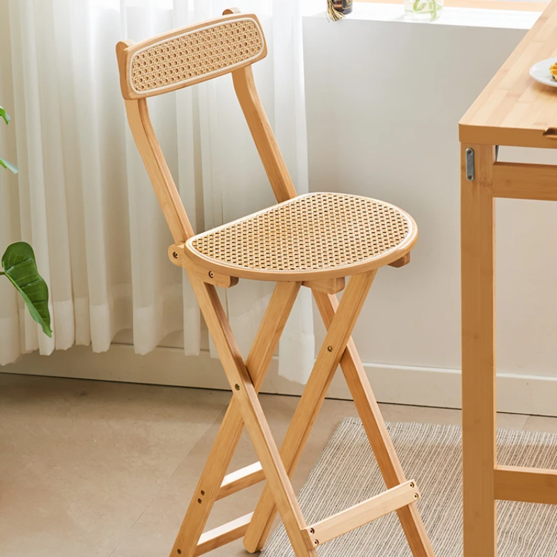 Foldable bar chair Household modern simple high stool Solid wood bar chair Restaurant Japanese rattan back chair
Foldable bar chair Household modern simple high stool Solid wood bar chair Restaurant Japanese rattan back chair