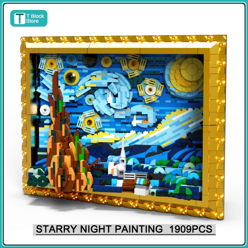 The Starry Night 90024 MOC Art Painting Vincent Van Gogh Building Block Bricks Model Educational Toy For Children Christmas Gift
The Starry Night 90024 MOC Art Painting Vincent Van Gogh Building Block Bricks Model Educational Toy For Children Christmas Gift
