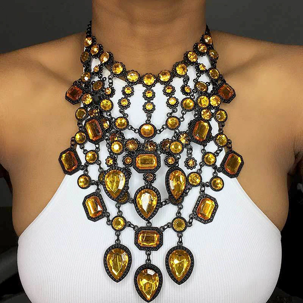 GGQINISI Fashion Bohemia Statement Chunky Necklace Large Size for Women Party Wedding Handmade Collar Costume Jewelry
GGQINISI Fashion Bohemia Statement Chunky Necklace Large Size for Women Party Wedding Handmade Collar Costume Jewelry