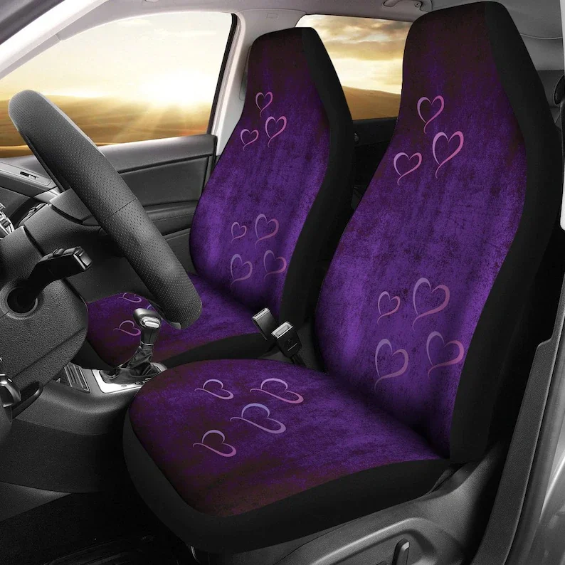 Purple Hearts Grunge Car Seat Covers Pair, 2 Front Seat Covers, Seat Cover for Car, Car Seat Protector, Car Accessory
Purple Hearts Grunge Car Seat Covers Pair, 2 Front Seat Covers, Seat Cover for Car, Car Seat Protector, Car Accessory