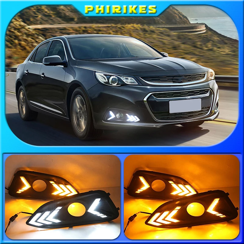 Дневные ходовые огни дневного света с указателем поворота, дневные противотуманные фары, Стайлинг автомобиля для Chevrolet Chevy Malibu 2016-2018, 2 шт.
Дневные ходовые огни дневного света с указателем поворота, дневные противотуманные фары, Стайлинг автомобиля для Chevrolet Chevy Malibu 2016-2018, 2 шт.