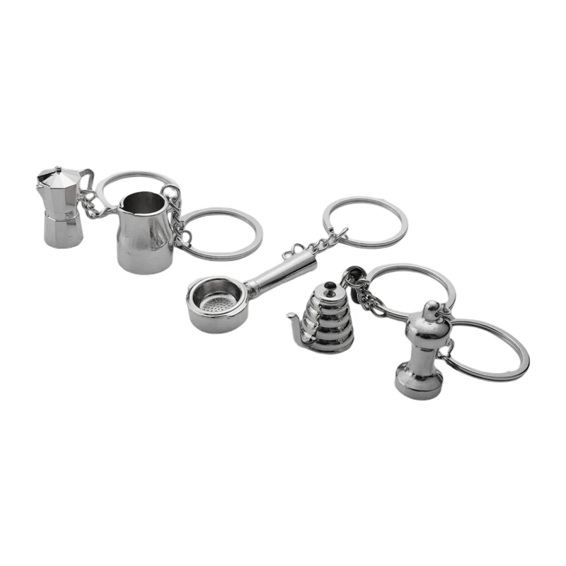 5PCS Creative Barista Coffee Tamper Keychain Espresso Portafilter Moka Pitcher Keyring Portable Coffee Accessories Gift
5PCS Creative Barista Coffee Tamper Keychain Espresso Portafilter Moka Pitcher Keyring Portable Coffee Accessories Gift