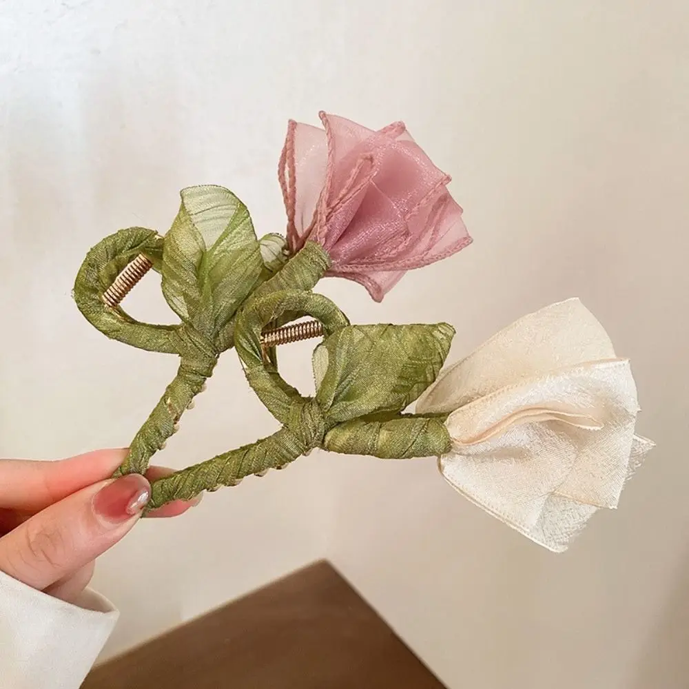 Headwear Shark Clip Elegant Flower Shape Chiffon Tulip Flower Hair Claw Metal Lightweight Hair Clip Women
Headwear Shark Clip Elegant Flower Shape Chiffon Tulip Flower Hair Claw Metal Lightweight Hair Clip Women