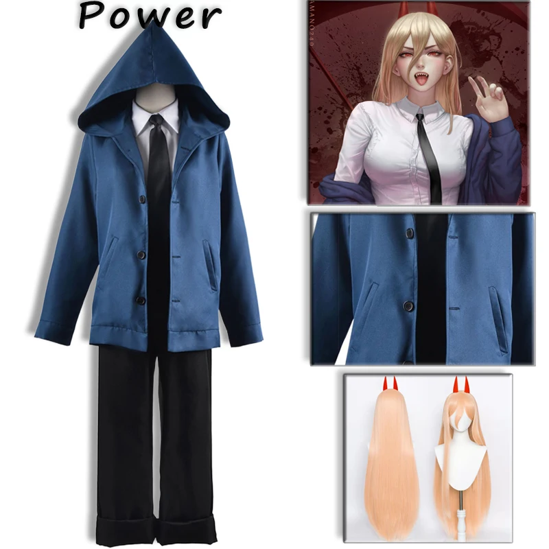 Power Cosplay Chainsaw Man Cosplay Costume Anime Blue Red Jacket Pants Wig Suit Halloween Christmas Uniform for Women Gift
Power Cosplay Chainsaw Man Cosplay Costume Anime Blue Red Jacket Pants Wig Suit Halloween Christmas Uniform for Women Gift
