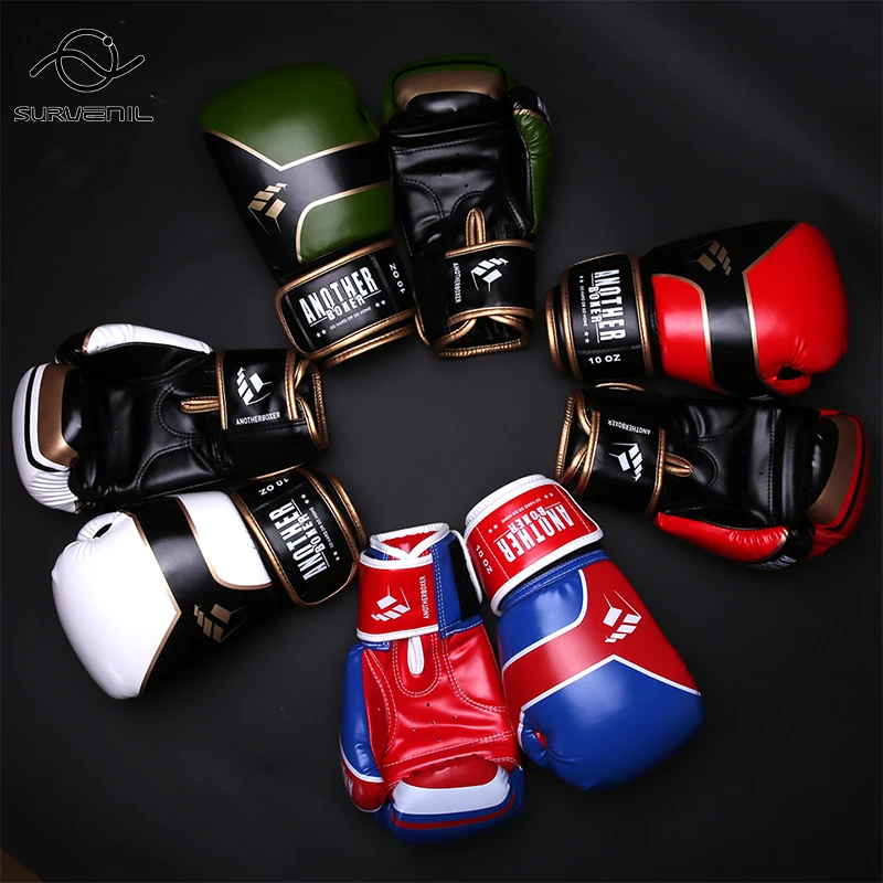 

Muay Thai Gloves PU Leather Boxing Glove Men Women Child Combat Karate Fighting MMA Sanda Sandbag Punching Training Equipment