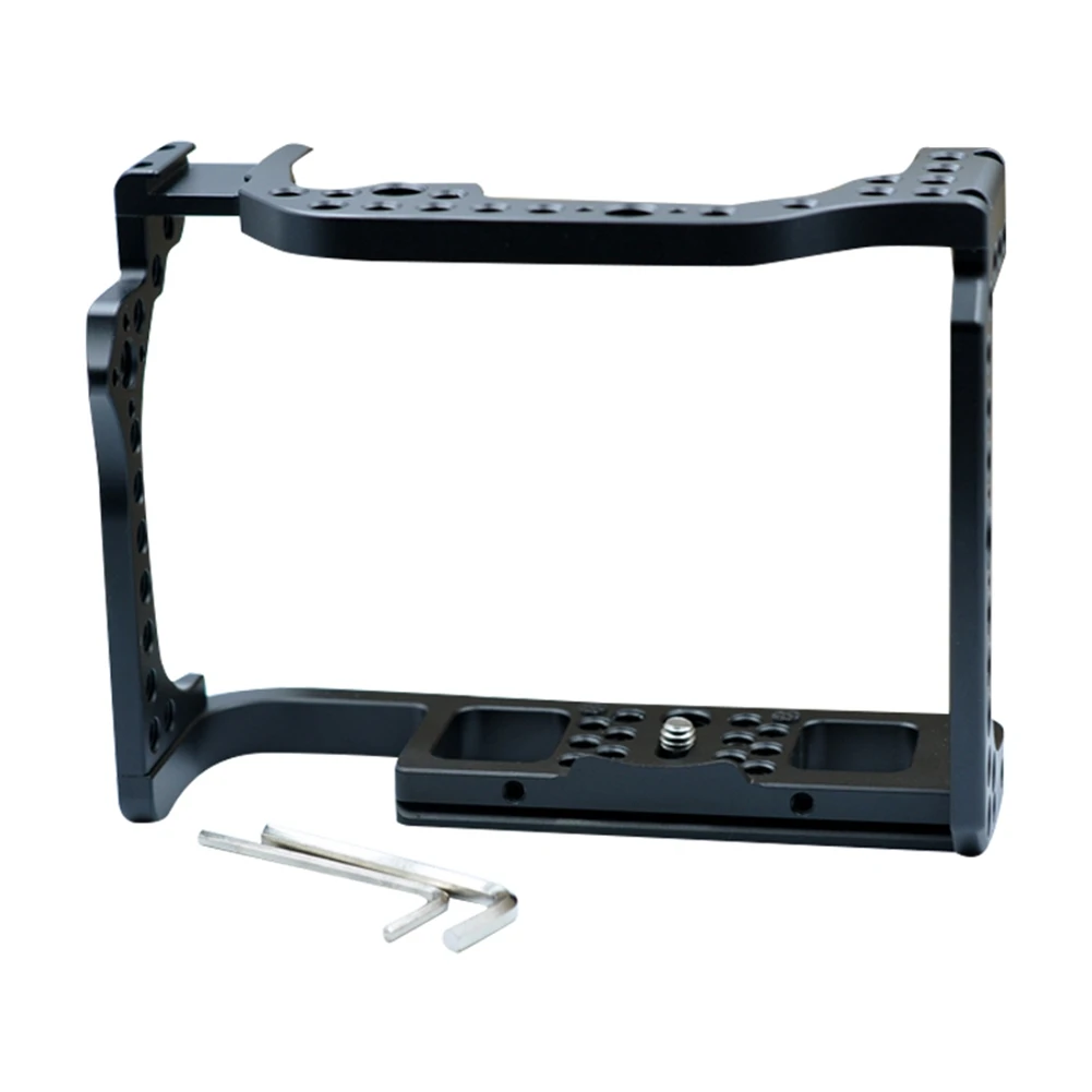 Camera Cage for Canon EOS R Feature with 1/4 3/8 Thread Holes for Magic Arm Microphone Fill Light Attachment
Camera Cage for Canon EOS R Feature with 1/4 3/8 Thread Holes for Magic Arm Microphone Fill Light Attachment