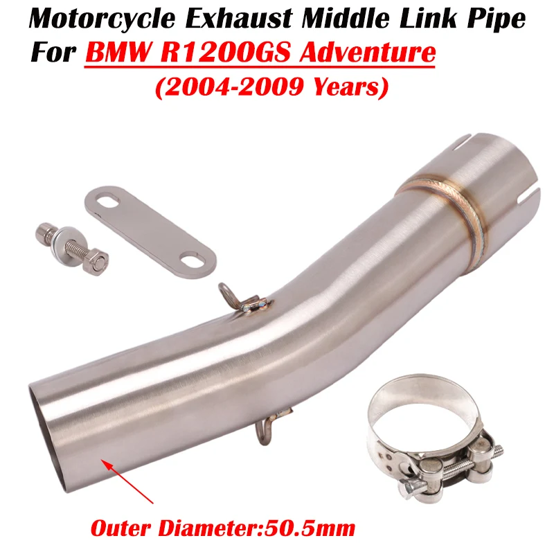 

For BMW R1200GS Adventure 2004 2005 2006 2007 2008 2009 Motorcycle Exhaust Escape System Modified Muffler 51mm Middle Link Pipe