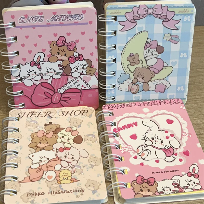 4Pcs Ins Cute A7 Binder Korean Mini Portable Coil Notebook Pink Kitten Diary Book Student Stationery
4Pcs Ins Cute A7 Binder Korean Mini Portable Coil Notebook Pink Kitten Diary Book Student Stationery