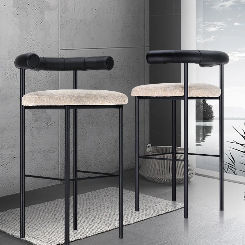 Bar Stools Nordic High Stools Metal Frame Armchair Luxury Modern Kitchen Counter Chair Mobile Front Desk Reception Furnitures
Bar Stools Nordic High Stools Metal Frame Armchair Luxury Modern Kitchen Counter Chair Mobile Front Desk Reception Furnitures