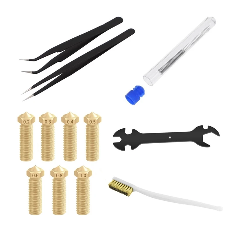 3D Printer Nozzle Cleaning With Cleaning Needle Tweezers Wrench Reliable Tools for Printer Maintenance
3D Printer Nozzle Cleaning With Cleaning Needle Tweezers Wrench Reliable Tools for Printer Maintenance