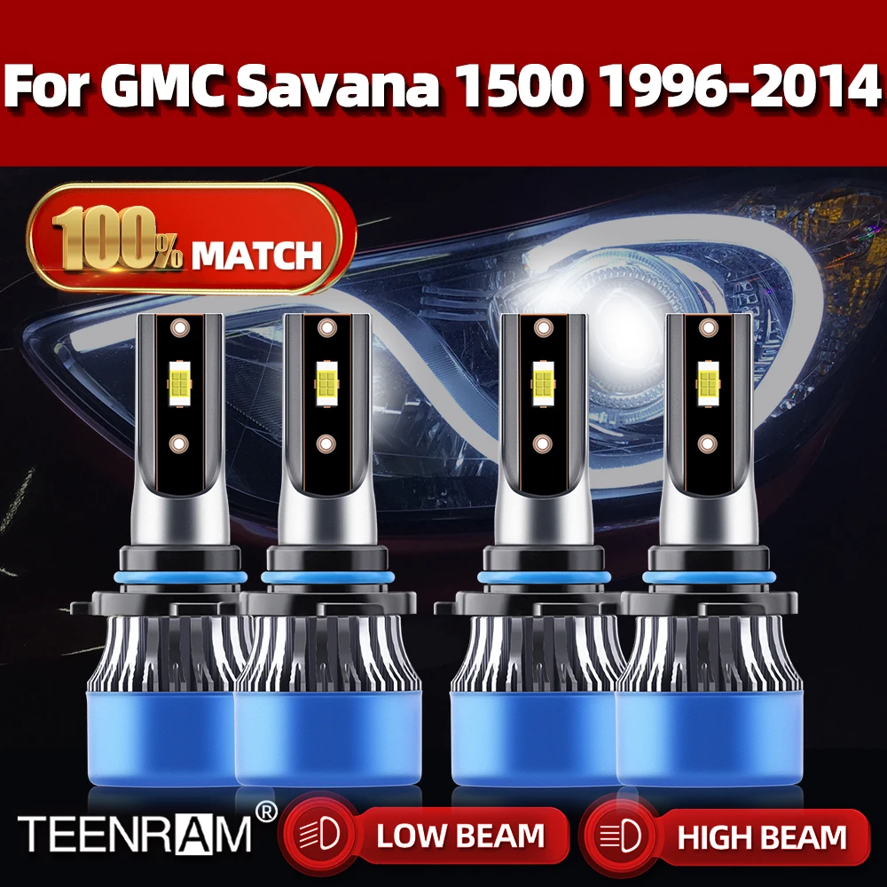 

Canbus LED Headlight High Low Beam Car Lights 240W 40000LM Auto Headlamps For GMC Savana 1500 1996-2009 2010 2011 2012 2013 2014