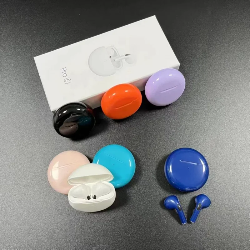 Cross-border J6 Bluetooth headset PRO6 Bluetooth headset sports TWS wireless binaural game touch macaron headset
Cross-border J6 Bluetooth headset PRO6 Bluetooth headset sports TWS wireless binaural game touch macaron headset