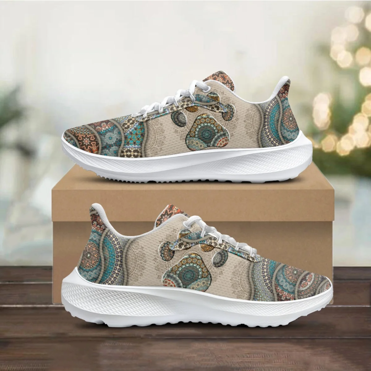 Vintage Dog Paw Tribal Boho Style Design Sneakers Lightweight Comfort Women Running Shoes Autumn Flats Outdoor Casual Sneakers
Vintage Dog Paw Tribal Boho Style Design Sneakers Lightweight Comfort Women Running Shoes Autumn Flats Outdoor Casual Sneakers