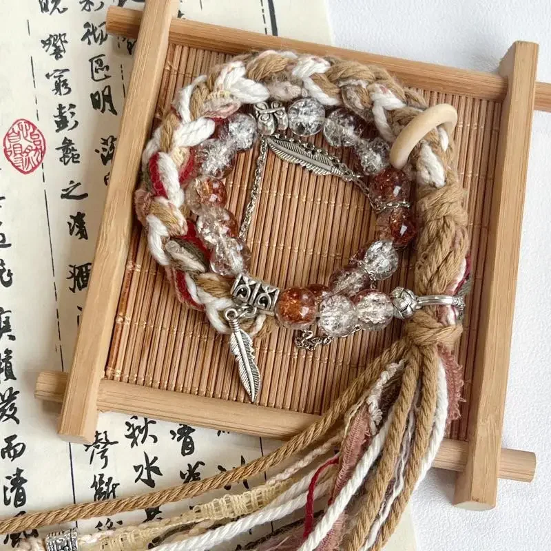 Coloured Glaze Tibetan-style Hand Rope Original Woven Charms Bracelet For Women Chinese-style Hanfu National Girlfriend Gift
Coloured Glaze Tibetan-style Hand Rope Original Woven Charms Bracelet For Women Chinese-style Hanfu National Girlfriend Gift