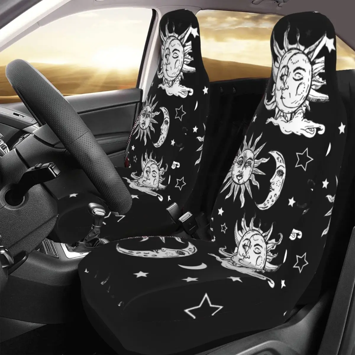 Sun And Moon Car Seat Cover Custom Printing Universal Front Protector Accessories Cushion Set
Sun And Moon Car Seat Cover Custom Printing Universal Front Protector Accessories Cushion Set