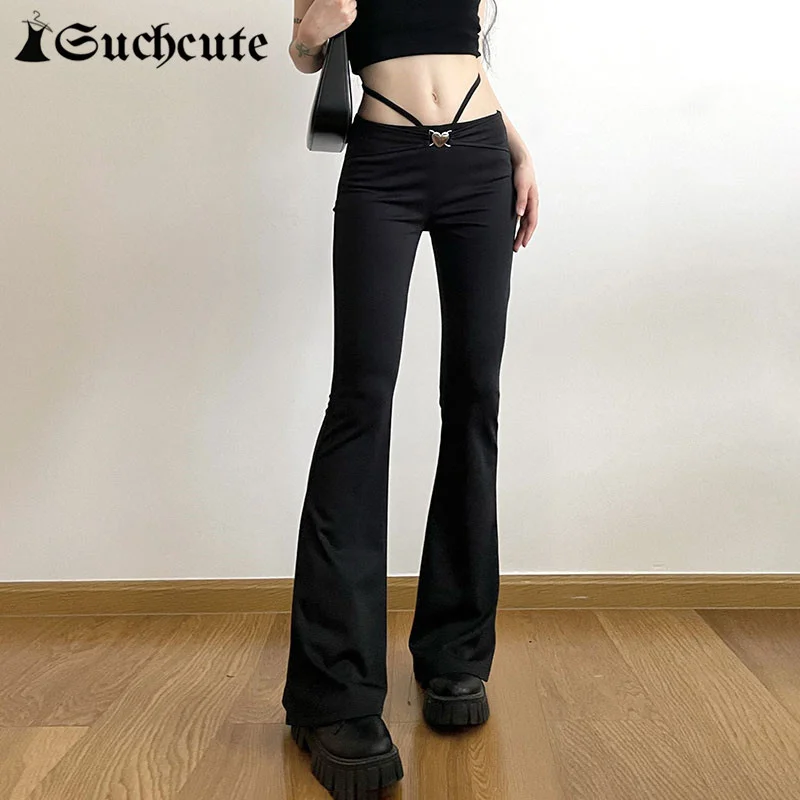 Streetwear Solid Women Slim Pants Dark Academia Bandage Suits Trousers y2k Harajuku Low Waist Cargo Pants Black 2023
Streetwear Solid Women Slim Pants Dark Academia Bandage Suits Trousers y2k Harajuku Low Waist Cargo Pants Black 2023