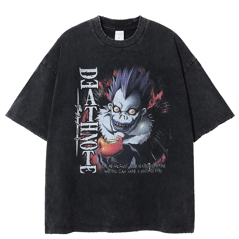 Anime Death Note Harajuku Vintage Washed T Shirt Men 100% Cotton 2023 New T Shirts for Men Hip Hop Streetwear Oversize T-shirt
Anime Death Note Harajuku Vintage Washed T Shirt Men 100% Cotton 2023 New T Shirts for Men Hip Hop Streetwear Oversize T-shirt