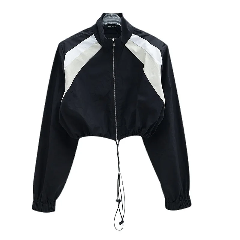 Women's Autumn Contrast Color Stand-up Collar Waist-Tight Sports Casual Top Short Coat
Women's Autumn Contrast Color Stand-up Collar Waist-Tight Sports Casual Top Short Coat