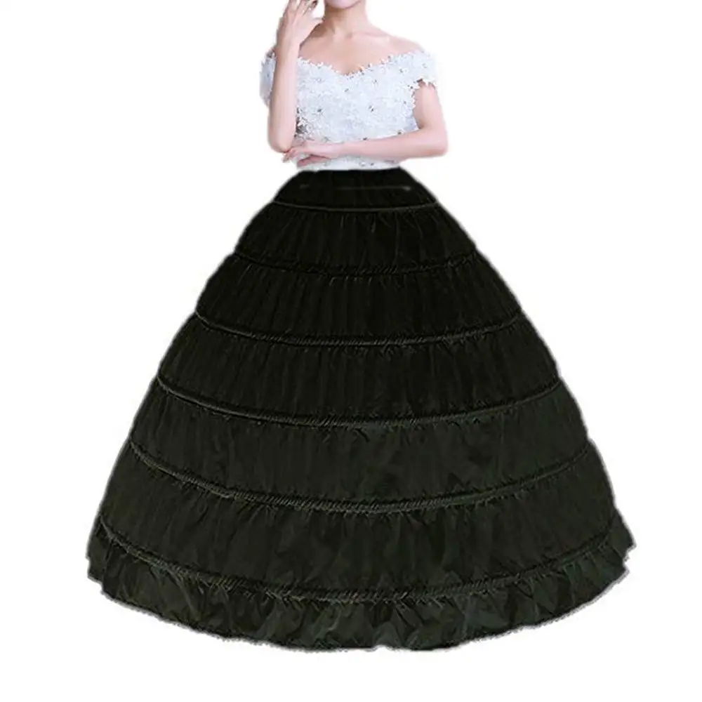 

Women Crinoline 6 Hoops Skirt Ball Gown Petticoats Slips Floor Length Full Shape Underskirts Skirts For Woman