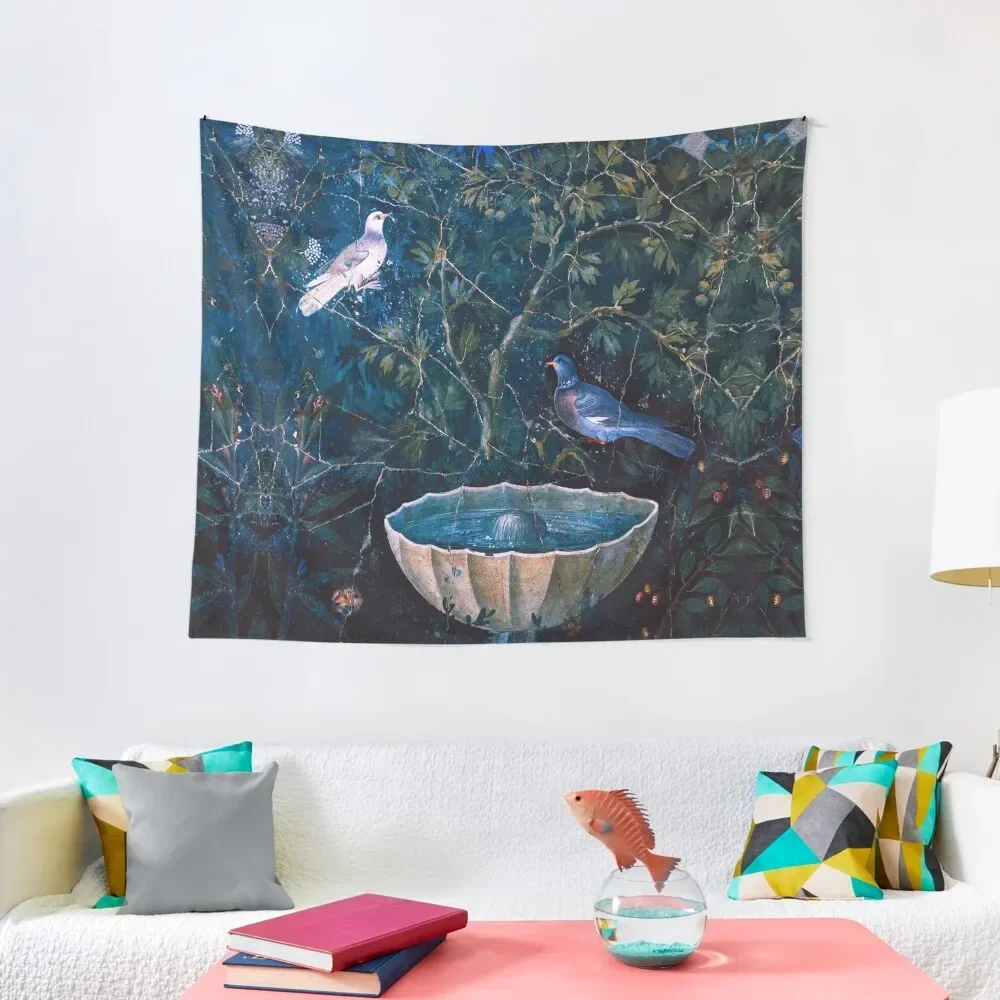 POMPEII COLLECTION / DOVES AND FOUNTAININ GARDEN ,BLUEGREEN FLORAL Tapestry Wall Deco Funny Tapestry
POMPEII COLLECTION / DOVES AND FOUNTAININ GARDEN ,BLUEGREEN FLORAL Tapestry Wall Deco Funny Tapestry