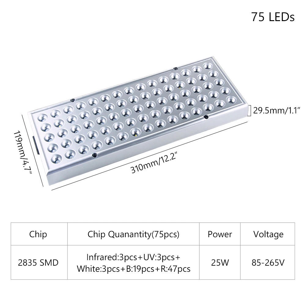 Red Blue White IR UV Led Grow Light Panel 45W 25W Led Grow Light Full Spectrum Fitolampy For Indoor Plants Greenhouse Hydroponic
Red Blue White IR UV Led Grow Light Panel 45W 25W Led Grow Light Full Spectrum Fitolampy For Indoor Plants Greenhouse Hydroponic