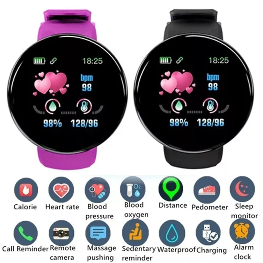 holesale Smart Electron Watch For Men Women Blood Pressure Heart Rate Monitor Bluetooth Round Fitness Tracker Smartwatch D18
holesale Smart Electron Watch For Men Women Blood Pressure Heart Rate Monitor Bluetooth Round Fitness Tracker Smartwatch D18