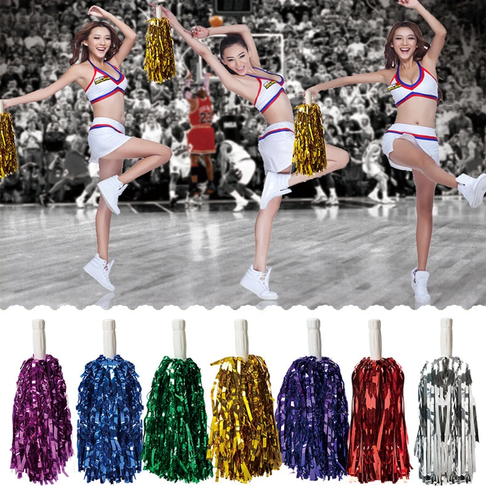 

1pair Concert Fancy Competition Flower Cheerleading Cheering Ball Club Sport Supplies Cheerleader pompoms Dance Party Decorator