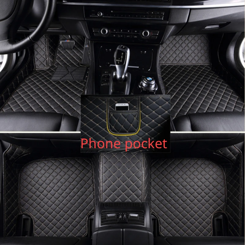 

Custom Car Floor Mats for Audi A8 A8L 4N2 4N8 4NX 4 Seat 2018-2023 Years Phone Pocket Carpet Interior Car Accessories