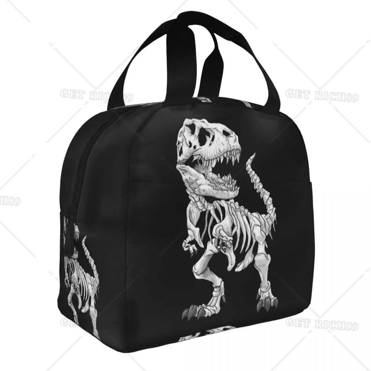 T-Rex Skeleton Dino Insulated Lunch Bag Waterproof Thermal Cooler Dinosaur Print Bento Box For Women Children School Food Bags
T-Rex Skeleton Dino Insulated Lunch Bag Waterproof Thermal Cooler Dinosaur Print Bento Box For Women Children School Food Bags