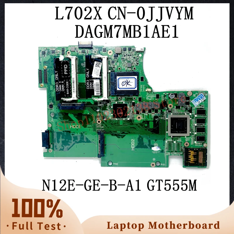 

Mainboard JJVYM 0JJVYM CN-0JJVYM DAGM7MB1AE1 For DELL 17R L702X Laptop Motherboard N12E-GE-B-A1 GT555M SLJ4N HM67 100% Tested OK