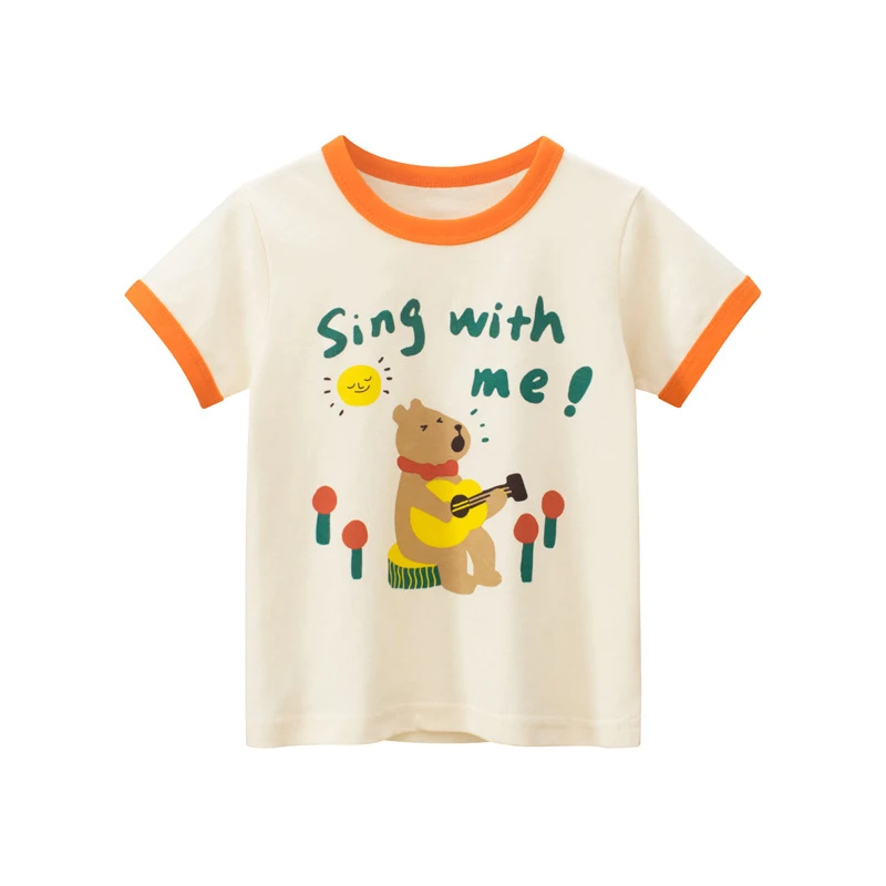 2-12Years Children T-shirt for Girls Summer Toddler Solid Cotton Cartoon Bear Printed Short Sleeve Tee Kids Tops
2-12Years Children T-shirt for Girls Summer Toddler Solid Cotton Cartoon Bear Printed Short Sleeve Tee Kids Tops