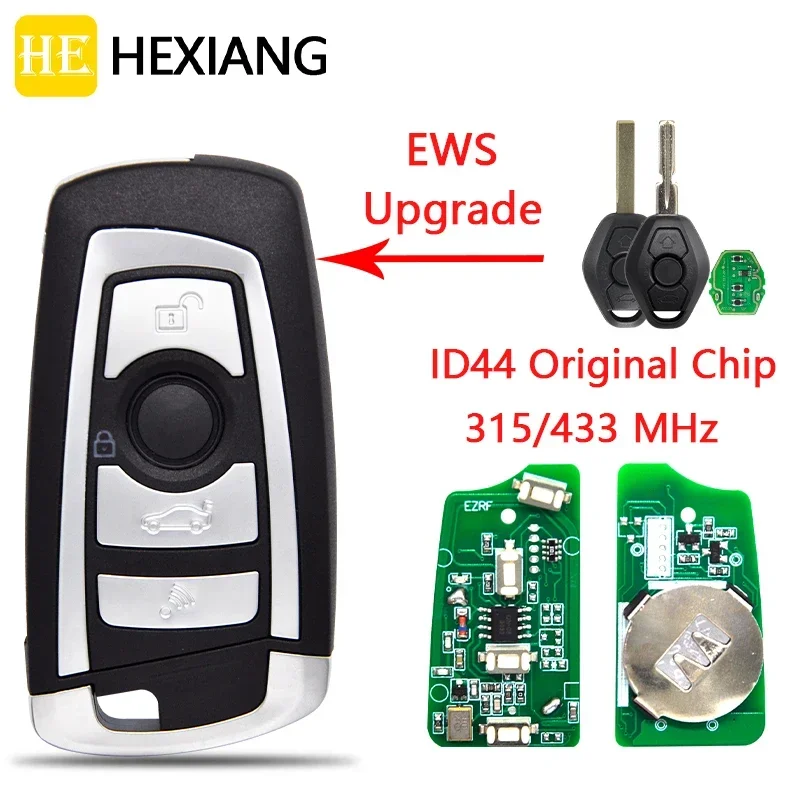 

HE Xiang Car Remote Control Key For BMW EWS System E38 E39 E46 M5 X3 X5 Z3 Z4 ID44 PCF7935AA Original Chip 433MHz Upgrade Flip
